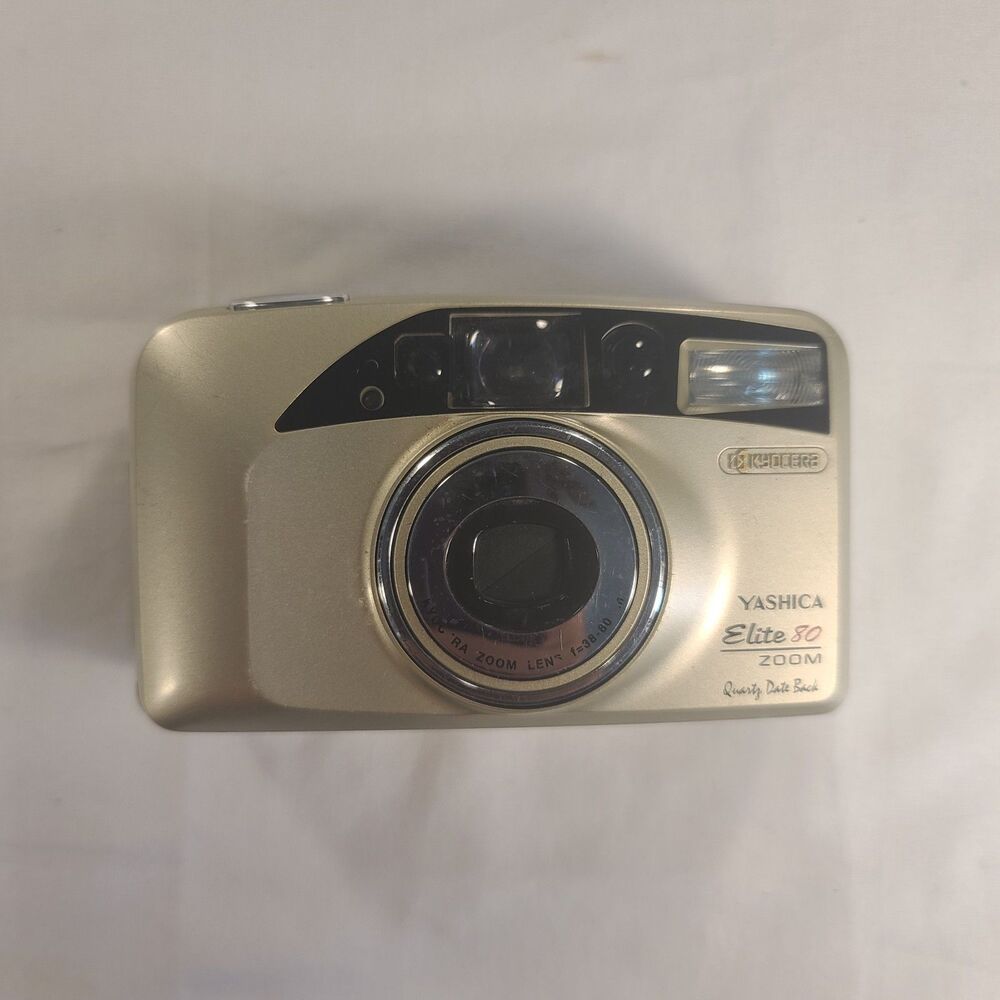 Yashica Kyocera Elite 80 Zoom 35mm Film Camera Quartz Date Back